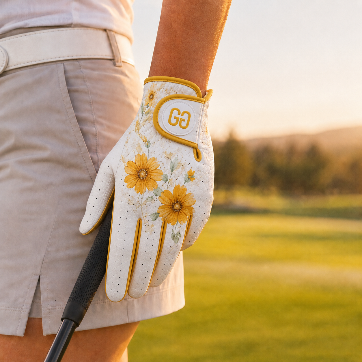 Golden Sunflower Golf Glove