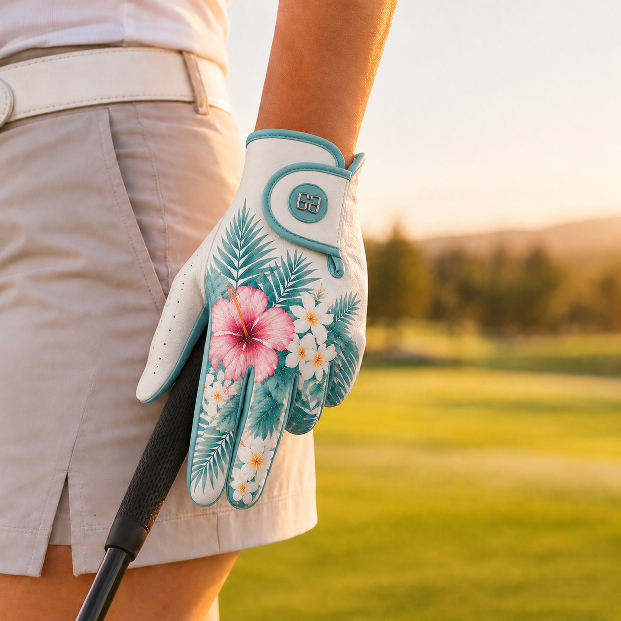 Island Hibiscus Golf Glove