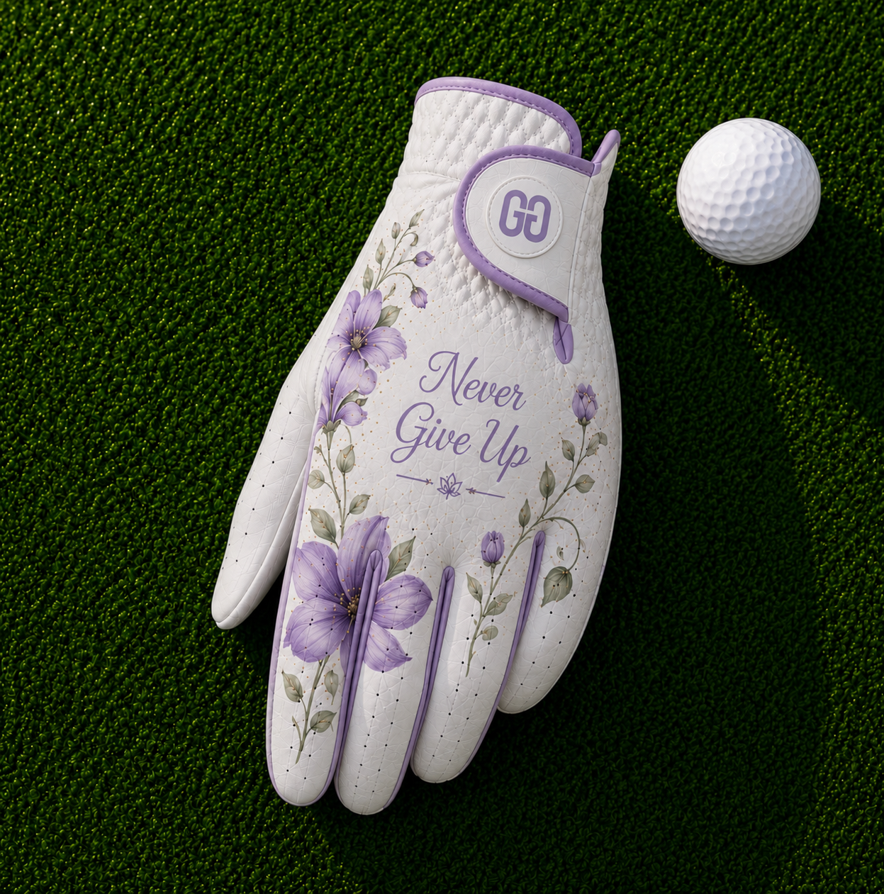 Never Give Up Golf Glove