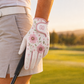Pink Flower Golf Glove